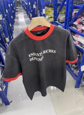 ENFANTS RICHES DEPRIMES FW26 复古质感水洗logo字母印花短袖T恤