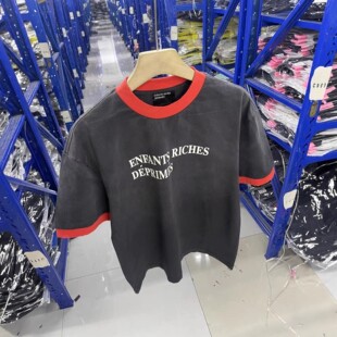FW26 ENFANTS RICHES DEPRIMES T恤 复古质感水洗logo字母印花短袖