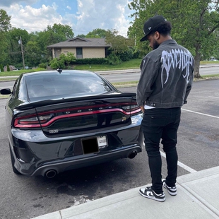 revenge 牛仔外套美潮宽松版高街夹克复仇万针绣工装外套