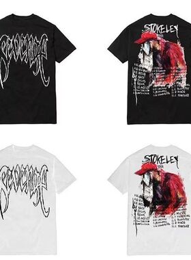 现货Revenge x Ski Mask the Slump God 限定联名发泡logo短袖T恤
