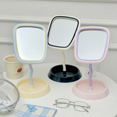 桌面塑料化妆镜高清小镜子办公室工位宿舍学生家用奶油风梳妆镜