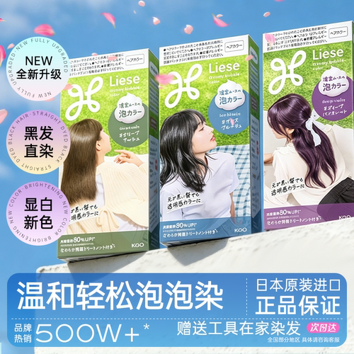【免漂显白】花王莉婕泡沫染发剂