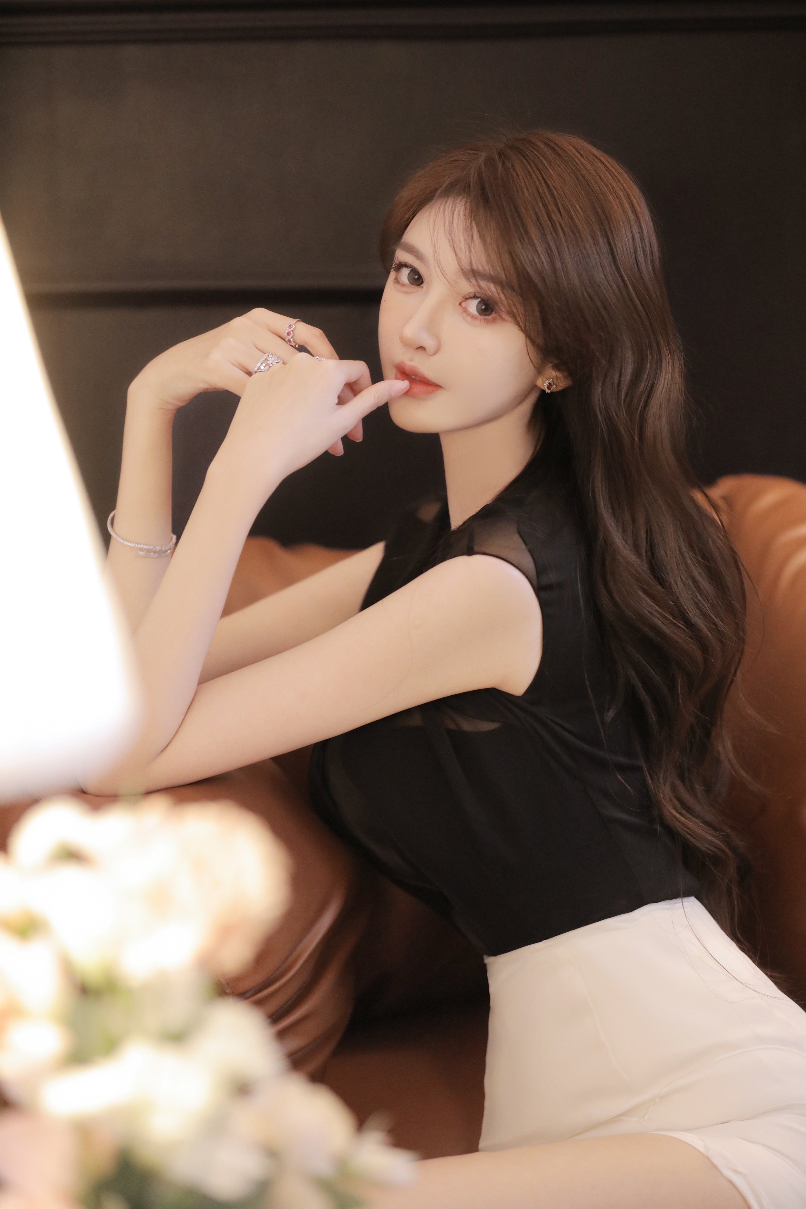 veramoon 名流乐会 女欧根纱波浪包臀半裙(特价商品 不退不换)