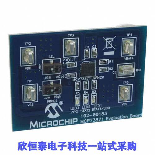 MCP73871EV开发板 《 EVALUATION BOARD FOR MCP73871    》