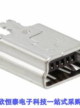 1734753-1连接器 《 CONN RCPT USB2.0 MINI B VERT    》