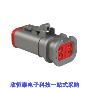 CONN OMGRY连接器 HSG 4POS PLUG AT06