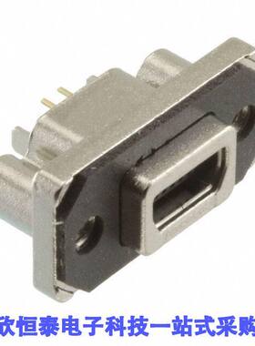 MUSBE55100连接器 《 CONN RCPT USB2.0 MINI AB PCB R/A    》