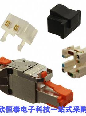 RVAIP2SME-B24连接器 《 PLUG CAT 5E-6-6A STP RJ45 1=24    》