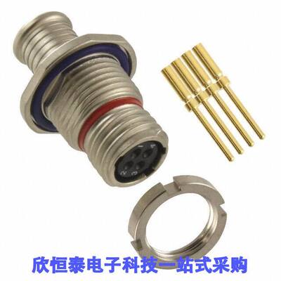 MKJ1A7F6-4SA连接器 《 CONN RCPT FMALE 4POS GOLD CRIMP    》