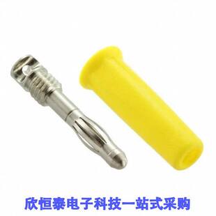 BANANA CONN PLUG SLDRLESS CT2011 YELLOW 4连接器