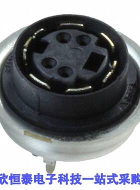 5750317-2连接器 《 CONN RCPT FMALE MINI DIN 4P SLDR    》