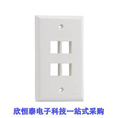 NK4FNEI连接器 《 FACEPLATE SNGL GANG 4PORT IVORY    》