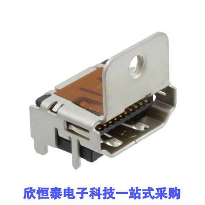1-1747981-4连接器 《 CONN RCPT HDMI 19POS PNL MNT R/A    》