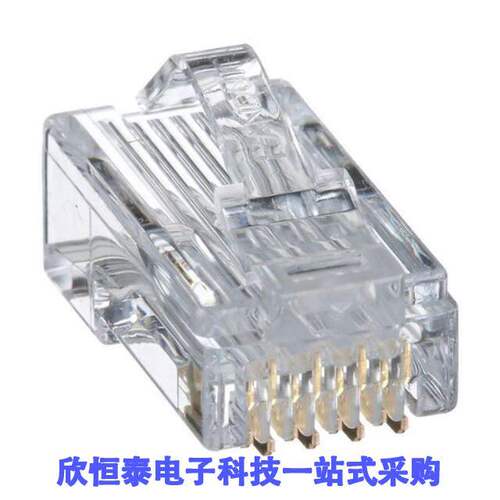 MP588-M连接器 《 8-POSITION, 8-WIRE MODULAR PLUG,    》