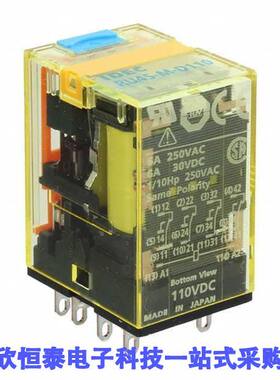 RU4S-M-D110继电器 《 RELAY GEN PURPOSE 4PDT 6A 110V    》
