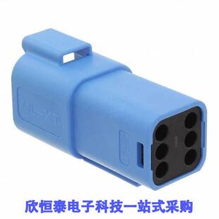 CONN BLUE RCPT 6POS HSG 0934444204连接器