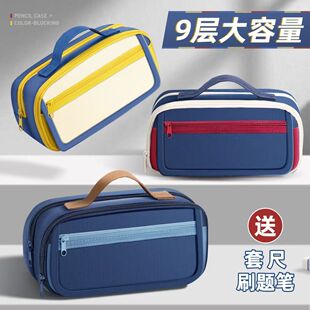 2026年新款笔袋男生简约大容量手提文具袋铅笔盒文具盒小学生笔袋