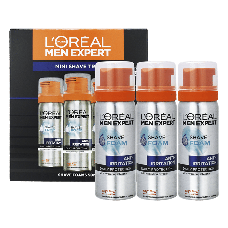 【特价】欧莱雅男士剃须膏剃须泡沫3瓶装