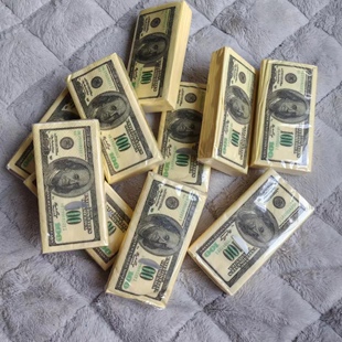 创意趣味纸巾彩色印花手帕纸餐厅纸便携式美元钞票小包纸卫生纸