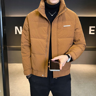 轻薄羽绒服男款冬季2025新款高级感立领加厚短款防寒服冬装男外套
