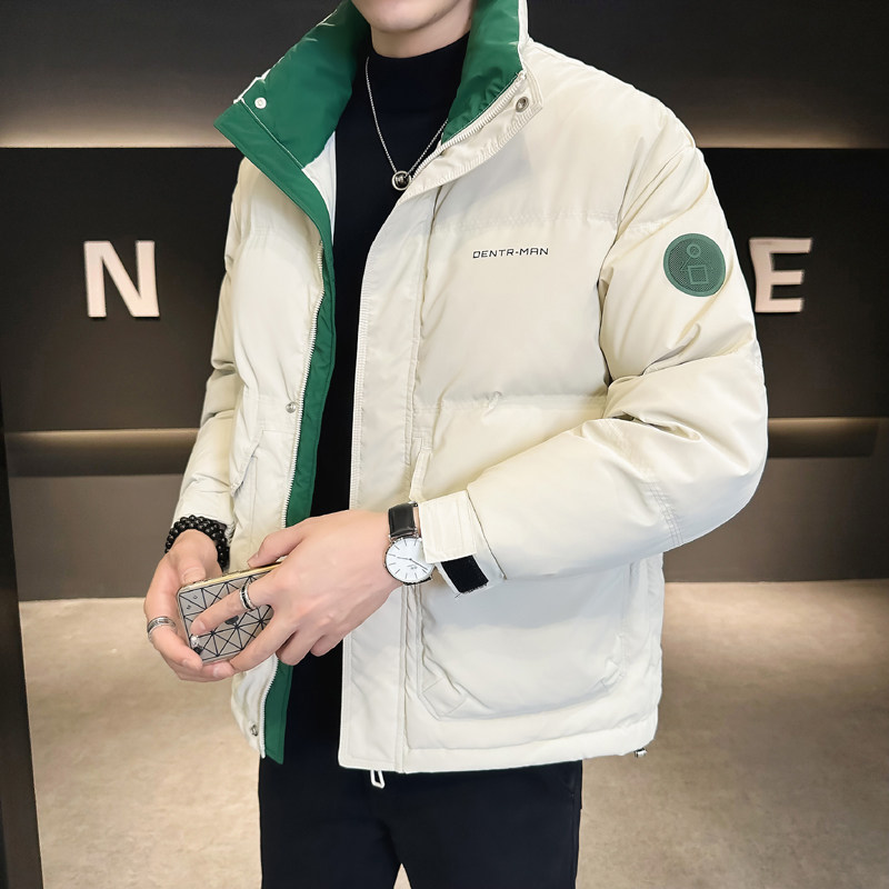 男士冬季立领羽绒服韩版休闲加厚青年时尚百搭男装保暖白鸭绒外套,男装,羽绒服,淘宝优惠券,粉丝福利购,淘宝优惠卷