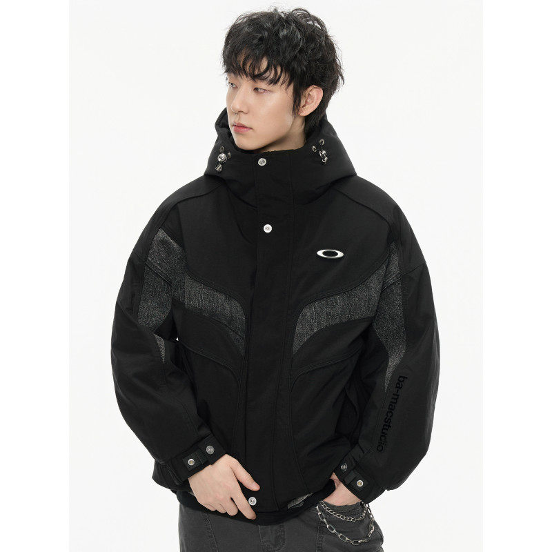 男士潮牌百搭冬季保暖户外机能风加厚羽绒服2025新款夹克外套宽松