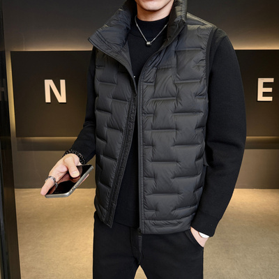 羽绒马甲男款外套秋冬季轻薄立领潮牌2025年新款修身保暖坎肩背心
