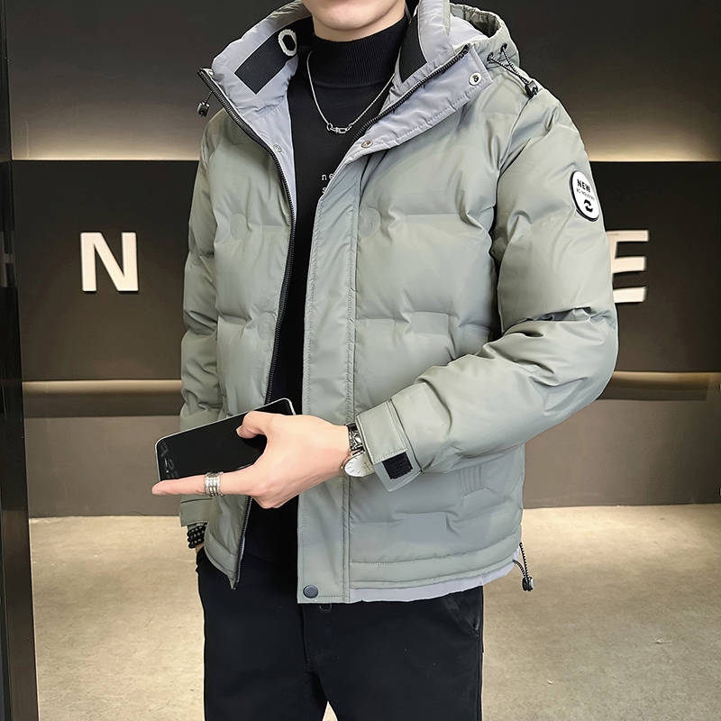 羽绒服男款潮牌休闲连帽2025新款潮流轻薄保暖上衣服修身冬装外套