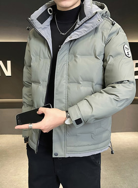羽绒服男款潮牌休闲连帽2026新款潮流轻薄保暖上衣服修身冬装外套