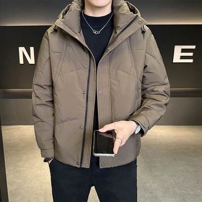 抗寒修身2025年新款加厚保暖90绒防寒羽绒服男款潮牌外套时尚百搭