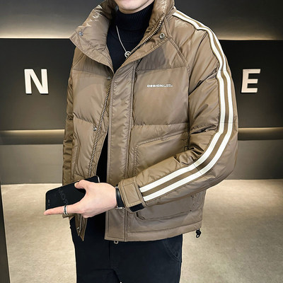 2025年新款男士潮流羽绒服白鸭绒保暖外套冬季时尚百搭加厚外套