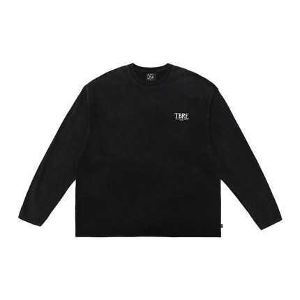 TBRE ARTS「阿特拉斯」轻水洗黑色长袖T恤