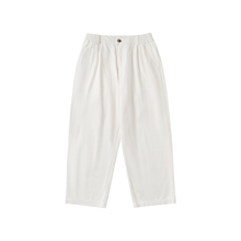 TBRE鱼骨纹纯双色棉工装直筒休闲裤长裤