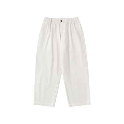 TBRE鱼骨纹纯双色棉工装直筒休闲裤长裤