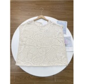 法式 M2法式 26夏新款 女圆领宽松坎肩上衣衬衫 立体钩花罩衫 外单纯元