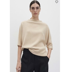 经典 柔软套头无痕立领五分袖 百搭通勤 26春新款 J4时髦纯色外单纯元