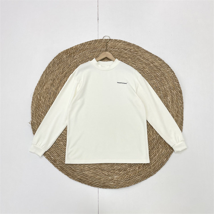 J2国内大牌！内里磨毛立领男女同款打底衫长袖字母刺绣休闲上衣