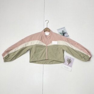 立领蝙蝠袖 N3拼色设计 超级性价比 外单女款 拉链外套上衣 防晒衣