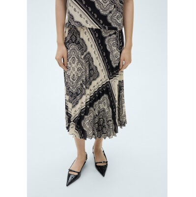 C3佩斯利花纹~外单好货26夏新款女半身裙时尚复古高品质中长A字裙