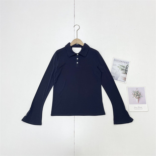 26春季 外单纯元 新款 女士翻领半门襟长袖 套头上衣 C2天丝 衬衫 羊毛