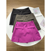 新款 女士假口袋半身裙短裙25年夏季 高品质 外单纯元 G2纯色系裙裤