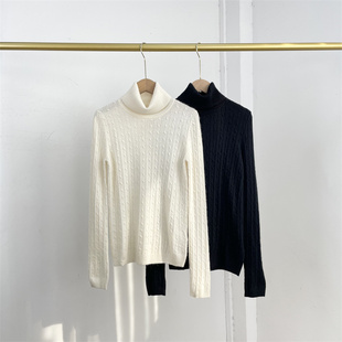 款 F1羊绒外单纯元 毛线衣套头保暖经典 高领女士长袖 打底 25冬季