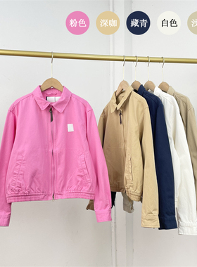 B125秋新款女短外套翻领开衫休闲经典夹克多色好货纯棉