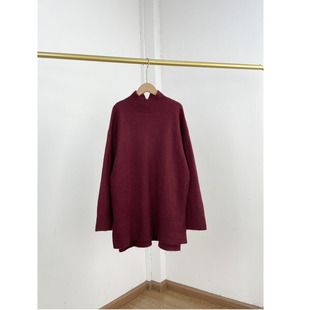 中长款 立领套头毛衣女柔软针织长袖 上衣 高品质25冬新款 I6外单纯元