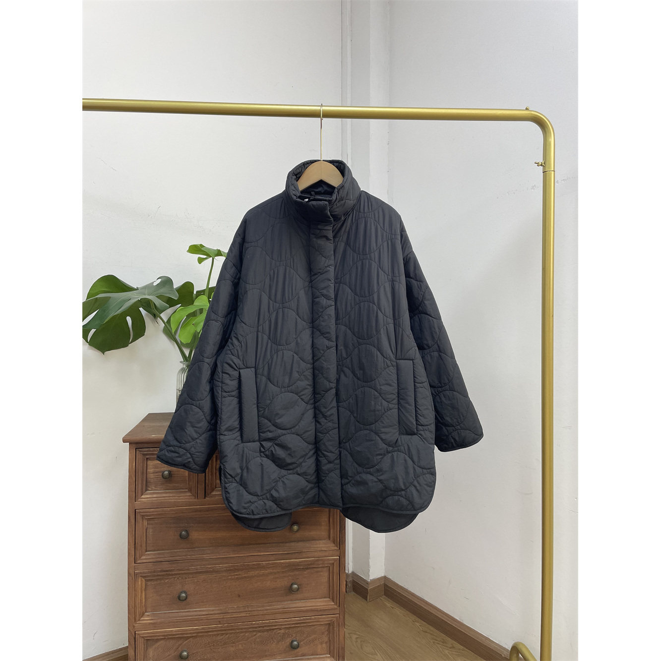 西班牙知名外单棉服~简约大气26冬季新款棉服棉衣保暖立领款棉袄