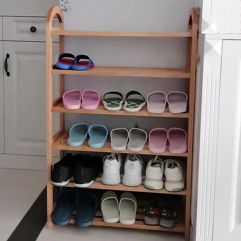 实木简易门口家用鞋柜多功能