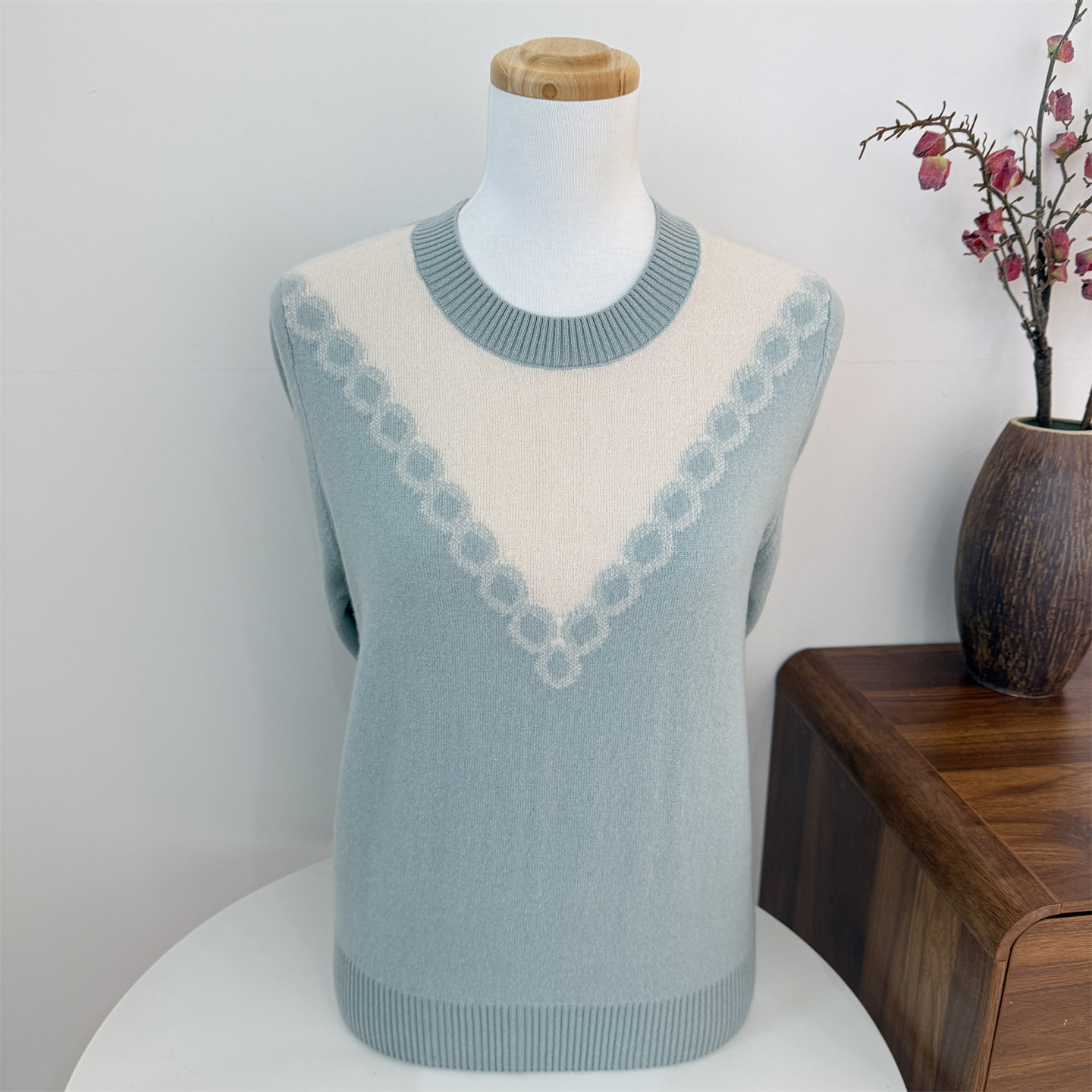 中年妈妈装春款毛衣洋气时尚打底衫中老年女春秋装半高领针织上衣