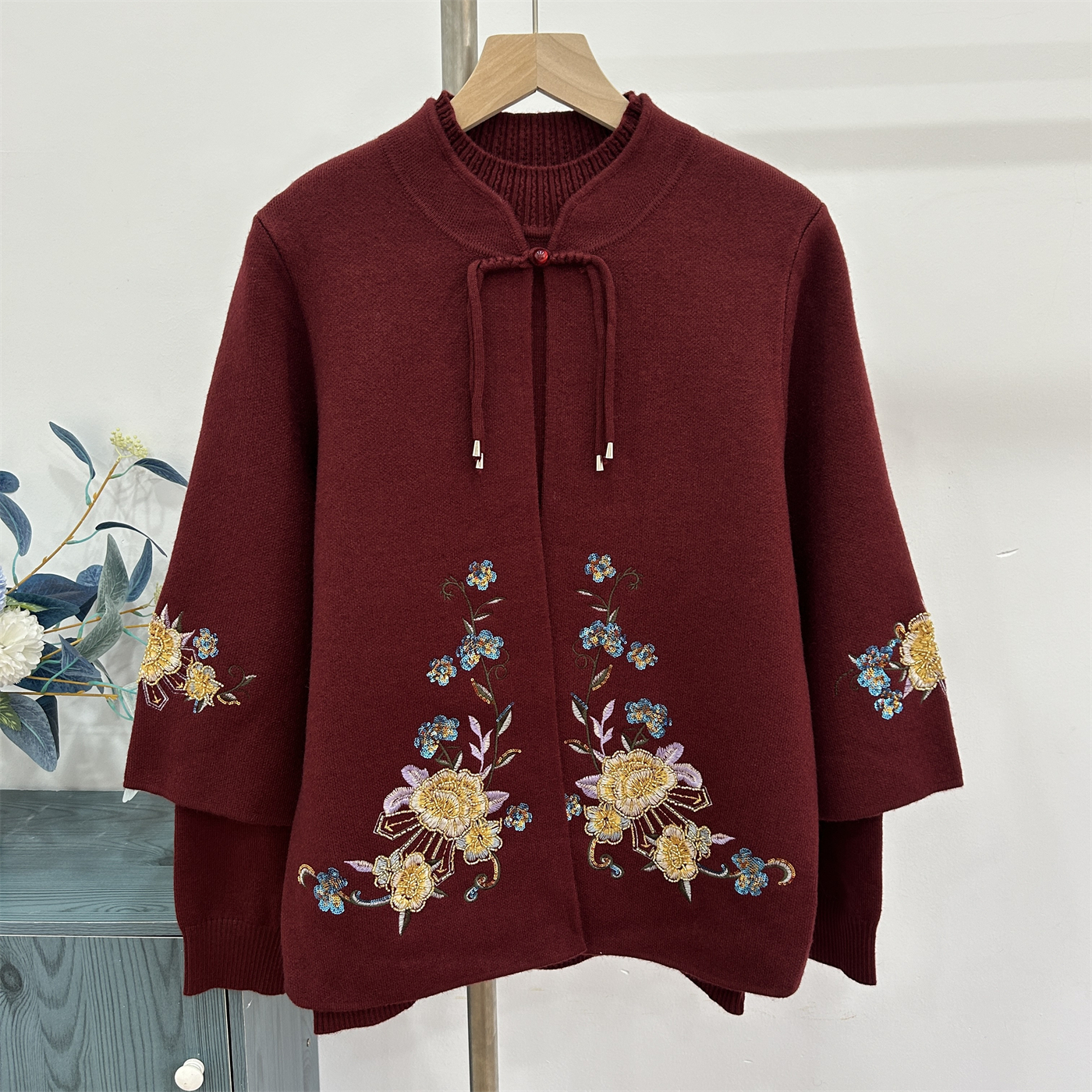 中老年秋装外套禾美人毛衣开衫