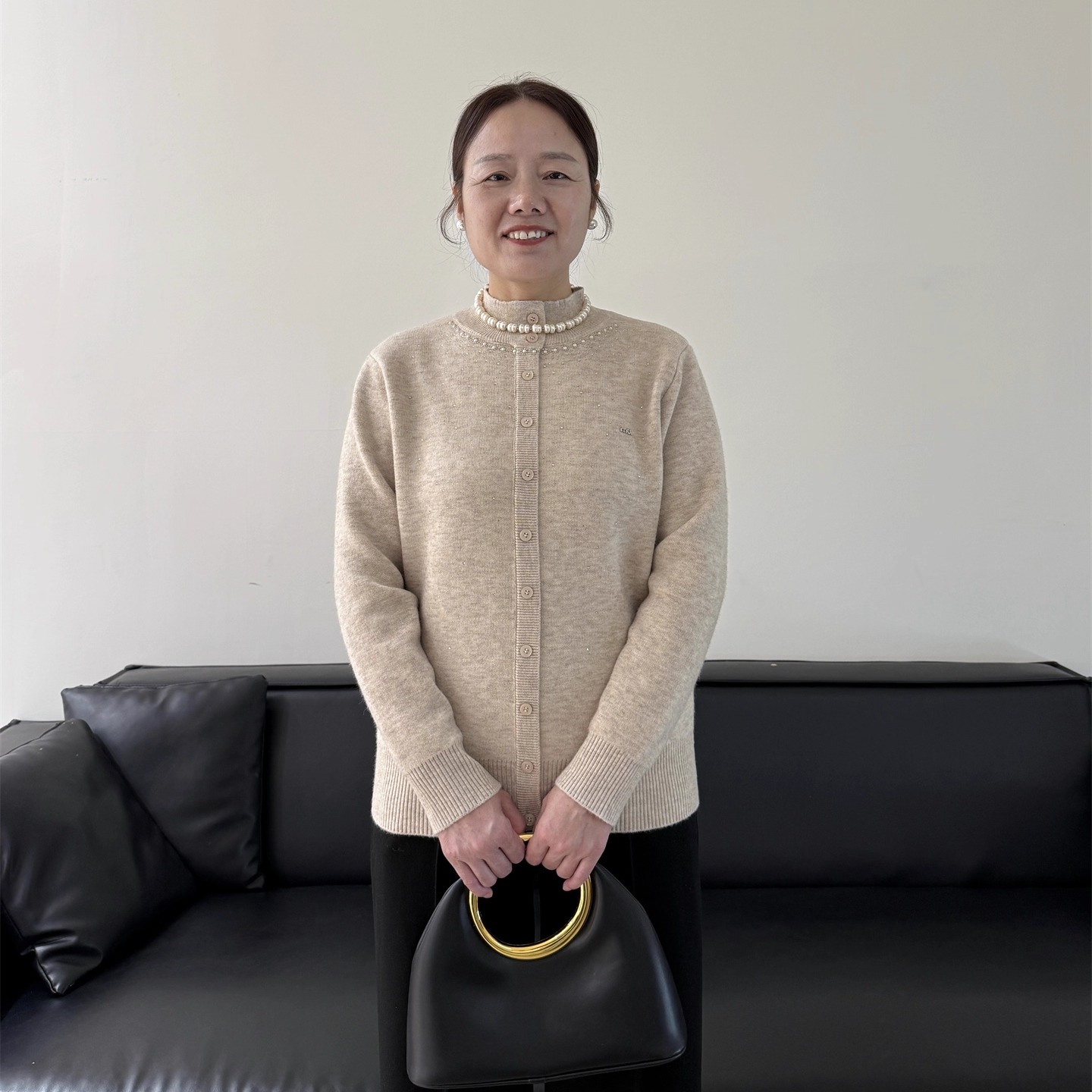 中老年妈妈冬装加绒毛衣