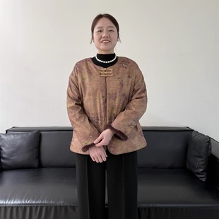 妈妈冬装加绒棉衣外套新中式国风棉袄洋气中老年女装奶奶保暖棉服